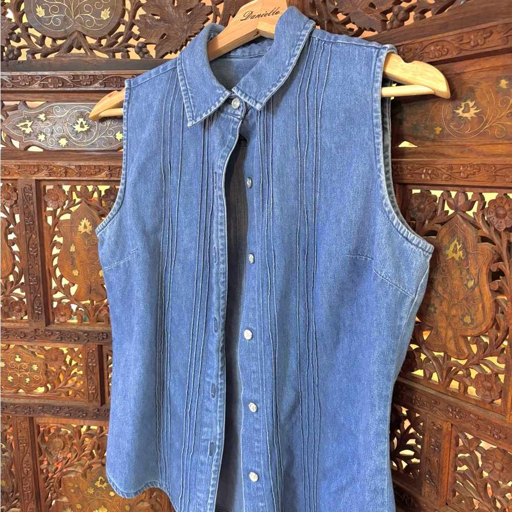 Sleeveless Denim Vest